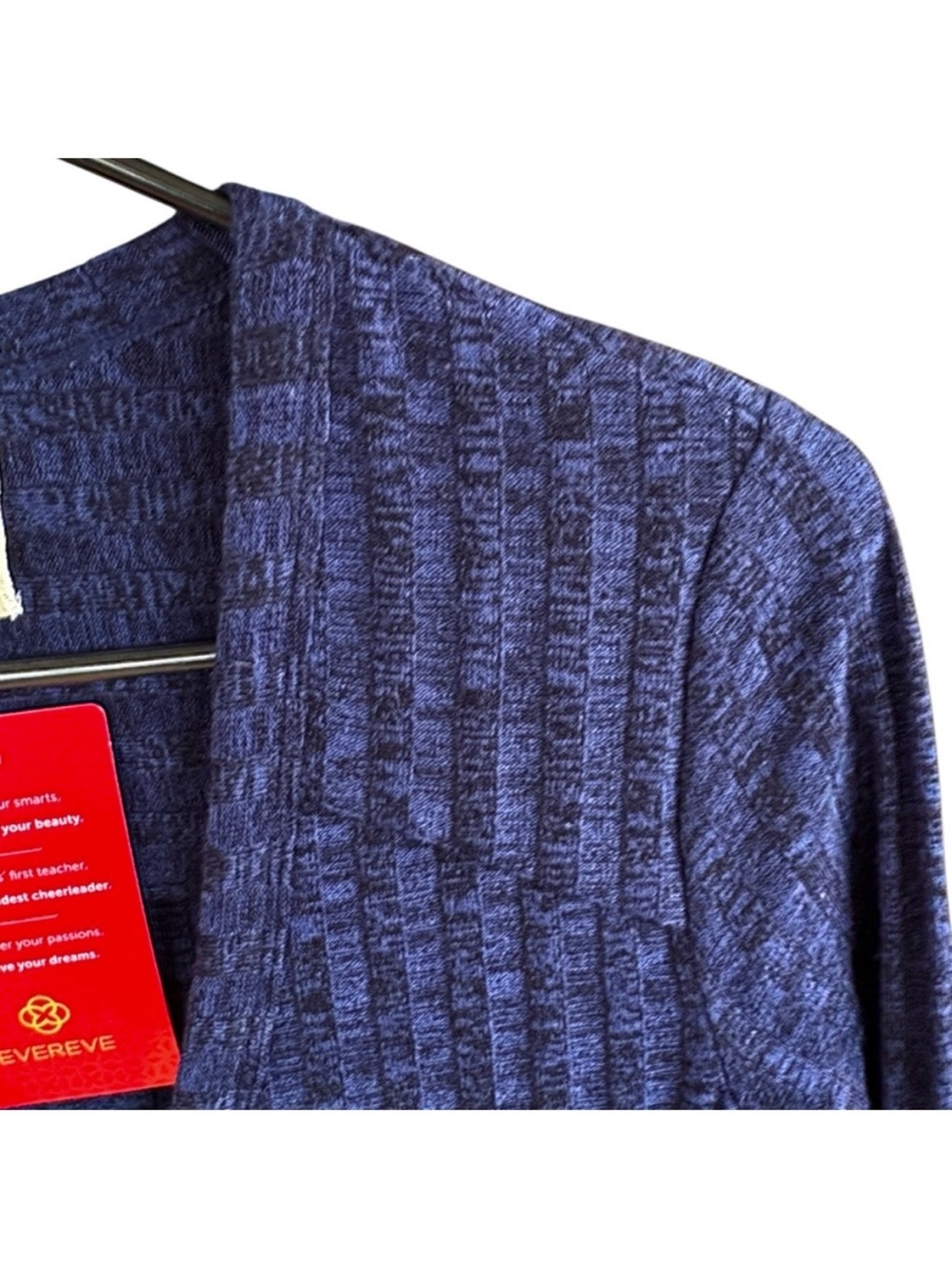 NWT EVEREVE PPLA Clothing Aggie Long Like Ribbed Duster Top Indigo Size XS - Picture 4 of 9